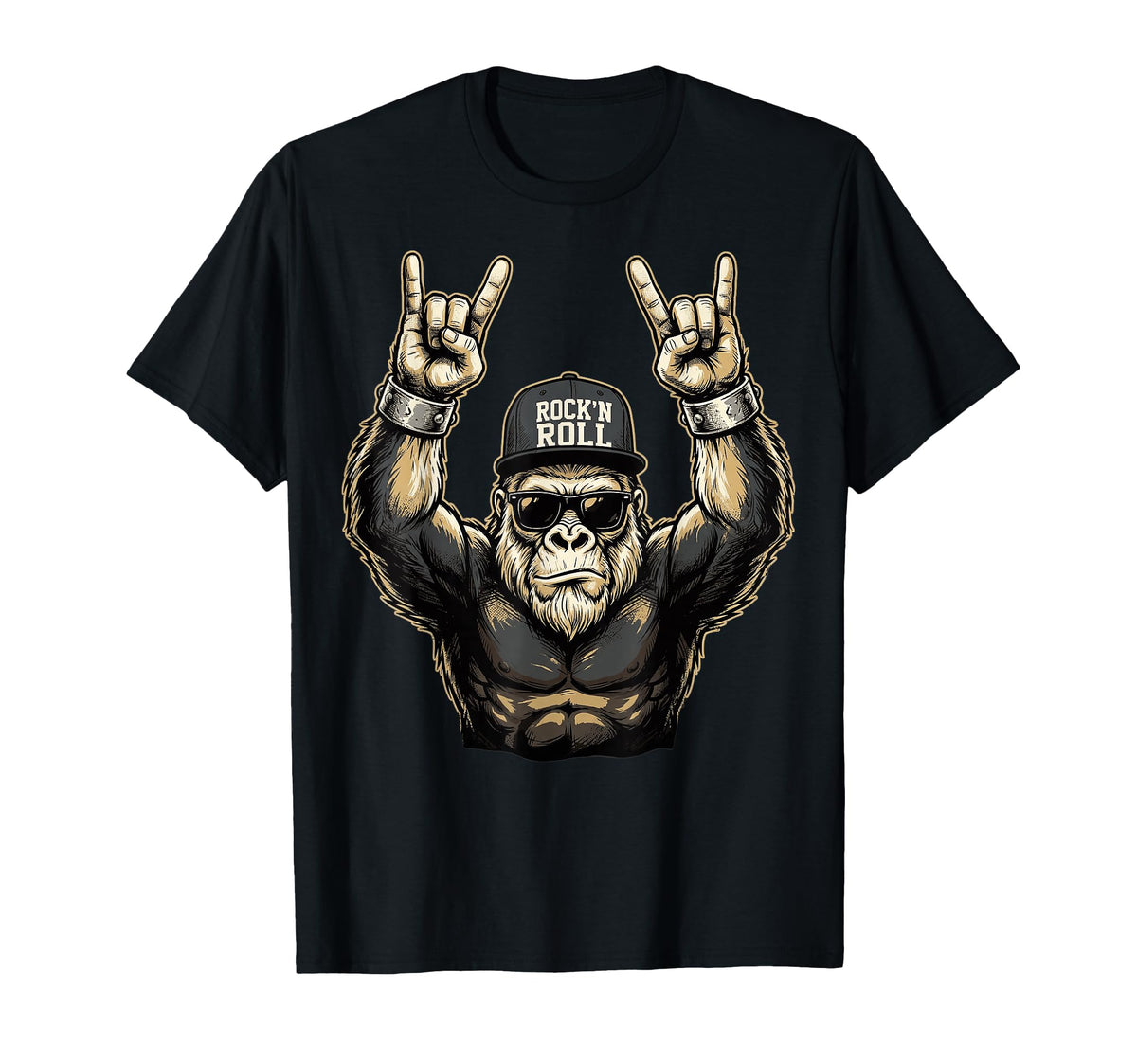 Bigfoot Rock Sasquatch Heavy Metal T-Shirt - Streetwear Style Unisex