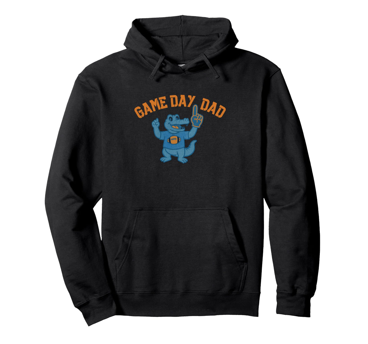 Game Day Dad Football Alligator Foam Hoodie - Trendy Graphic for Adults