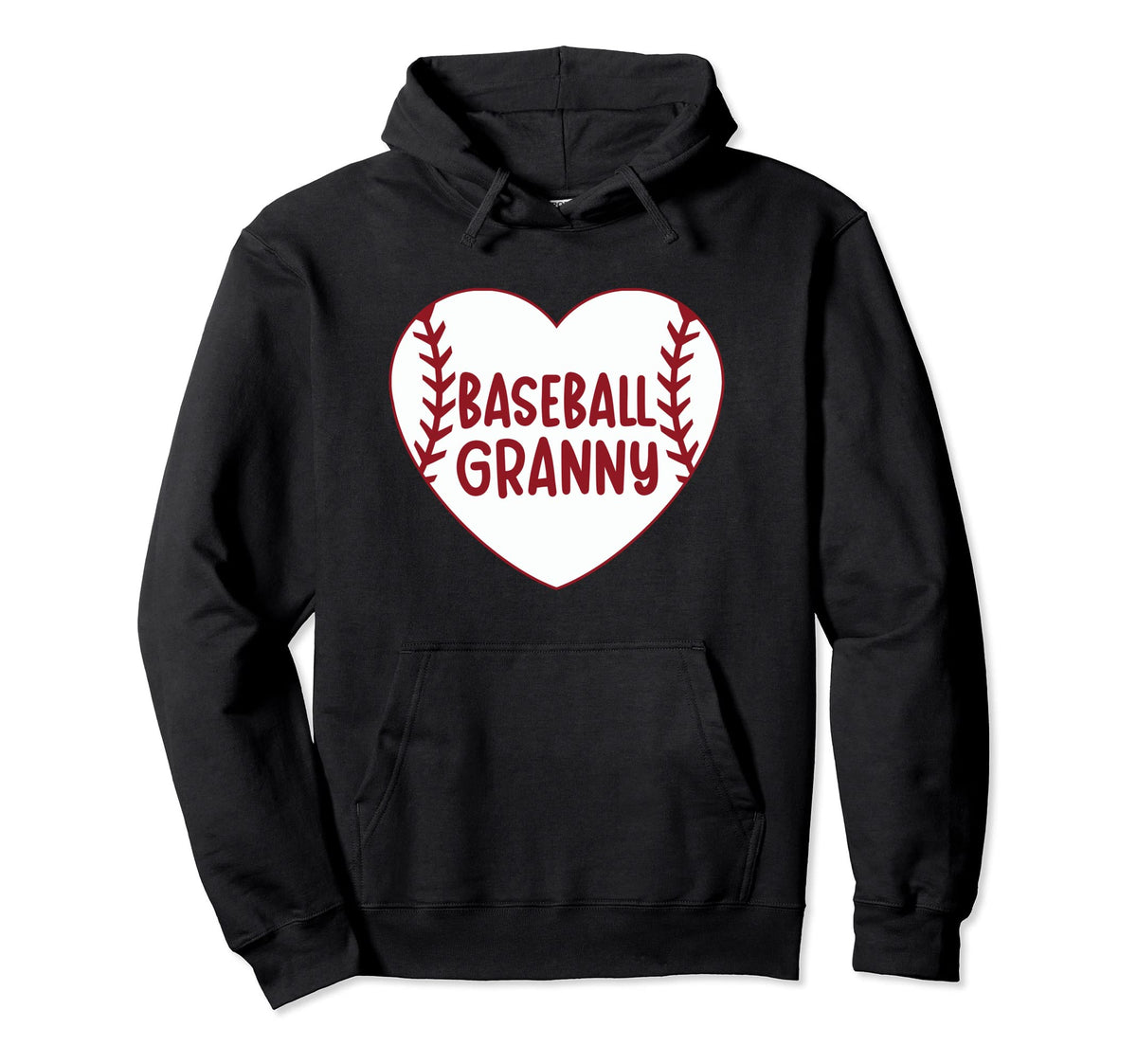 Baseball Granny Heart Baseball Grandma Hoodie - Novelty Apparel Men Women