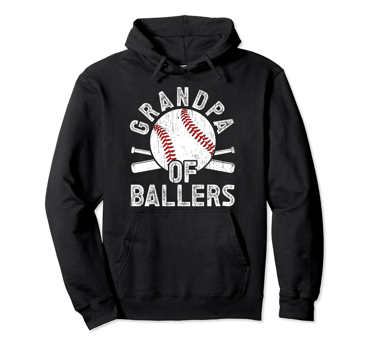 Grandpa Ballers Baseball Grandpa Baseball Hoodie - Custom Art Print Unisex
