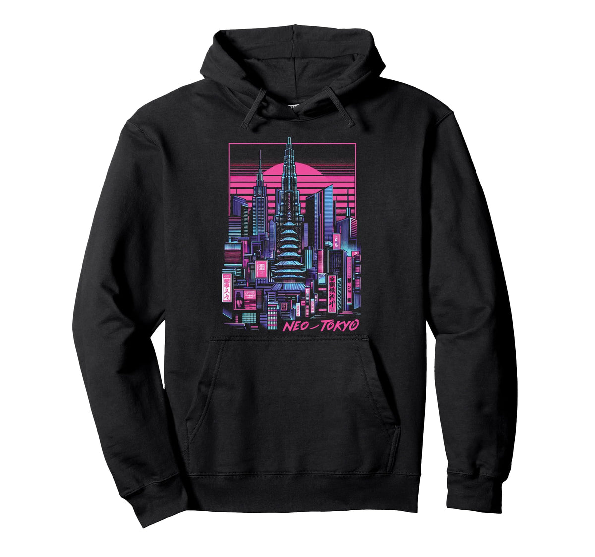 Neo Tokyo Japan Japanese Vaporwave Aesthetic Hoodie - Trendy Graphic Unisex
