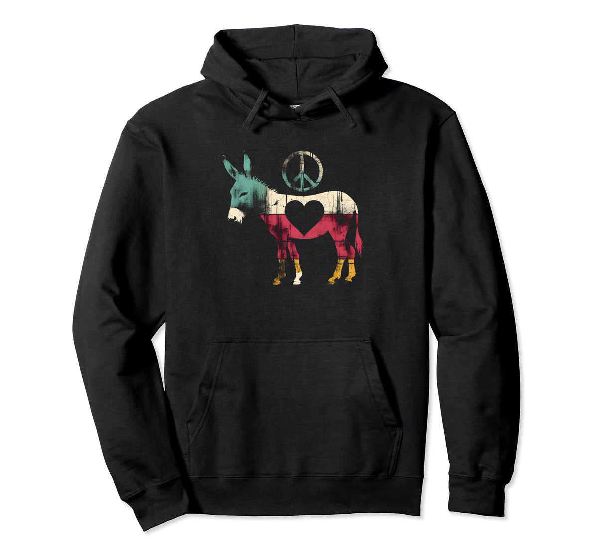 Peace Love And Donkeys Peace Symbol Hoodie - Streetwear Style Unisex