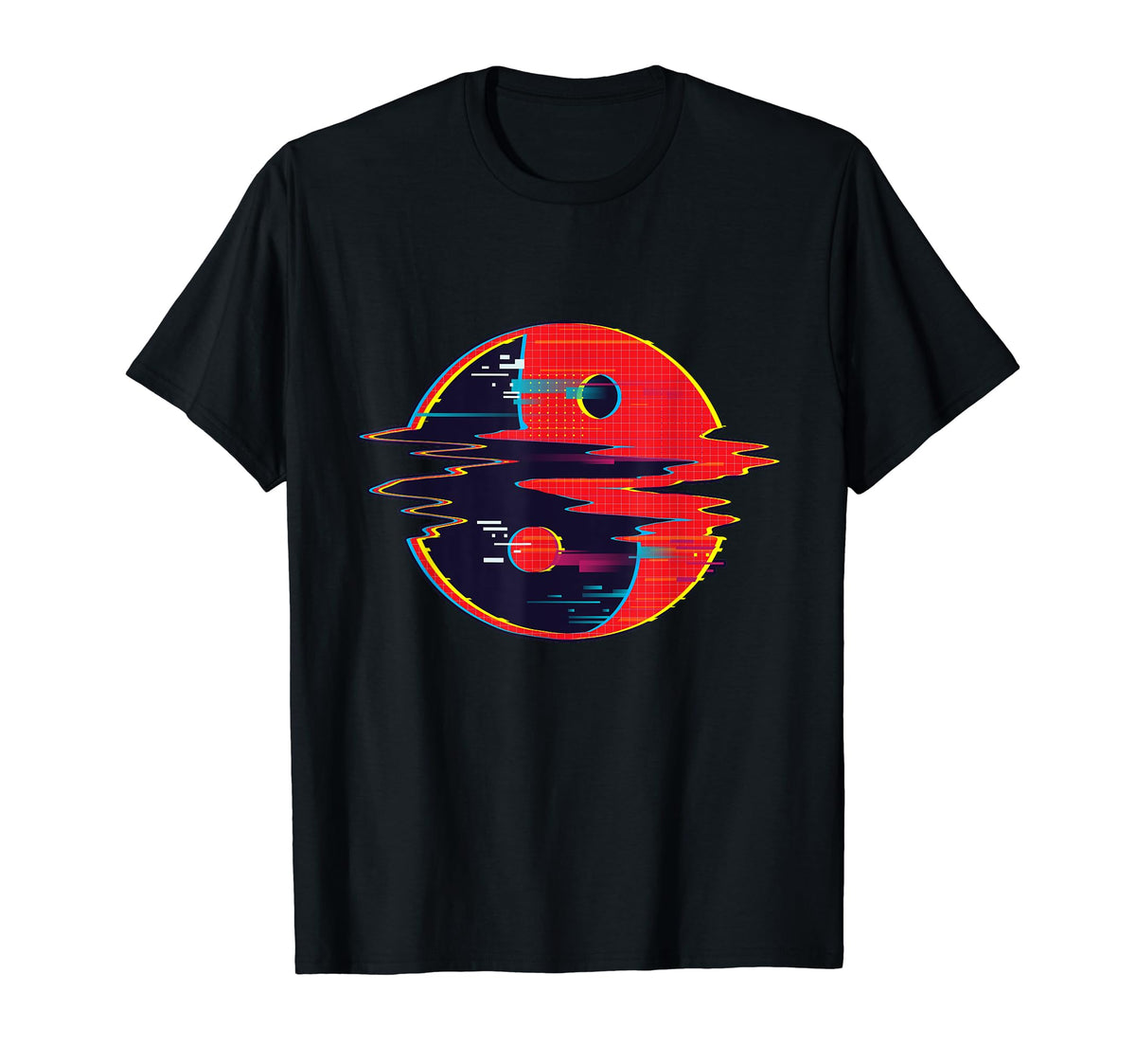 Yin Yang Black And Red Japanese T-Shirt - Casual Everyday Wear for Adults