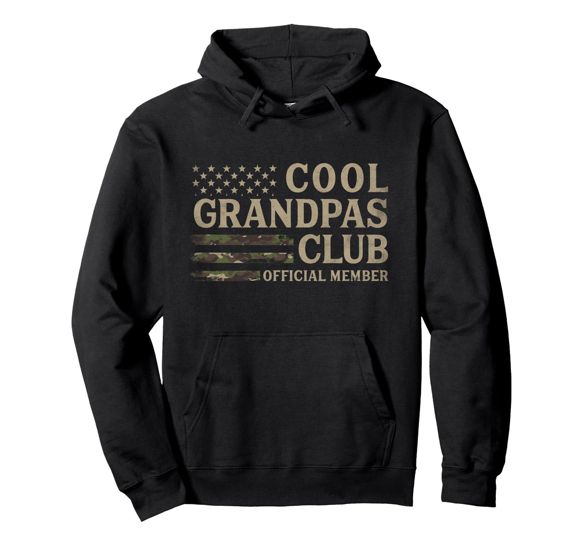 Grandpas Club Camo Usa Flag Fathers Day Hoodie - Unique Graphic for Adults