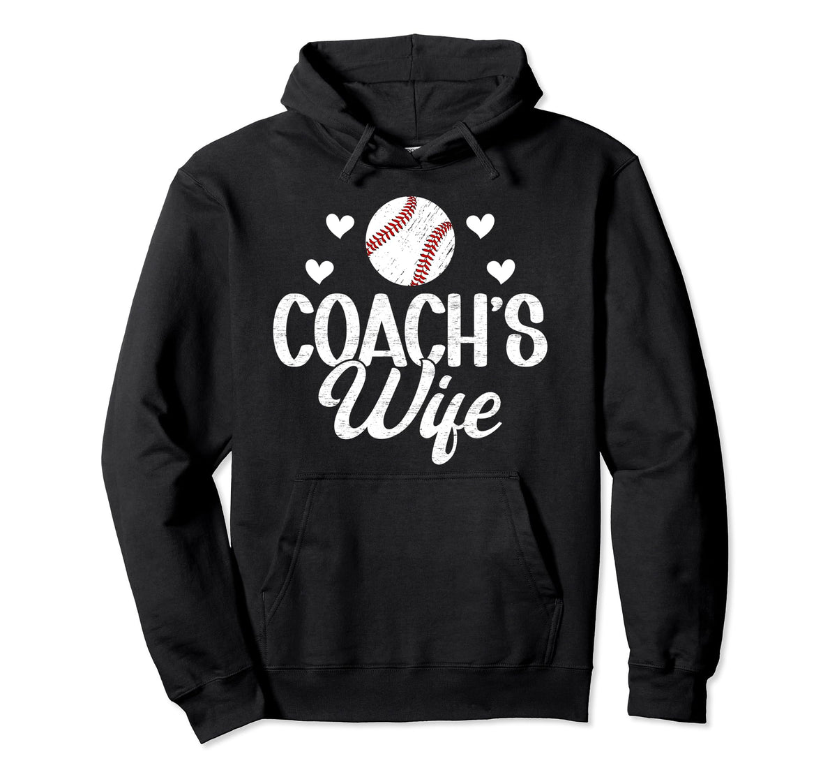 Baseball Coachs Wife Proud Wife Baseball Hoodie - Minimalist Print Unisex