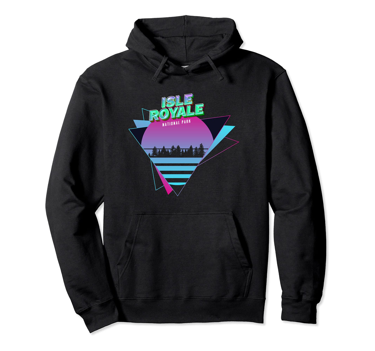 Vaporwave Isle Royale National Park Hoodie - Streetwear Style Unisex
