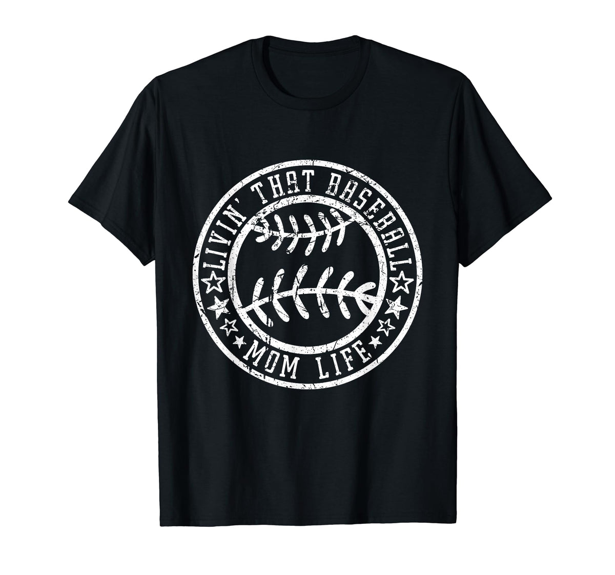 Living That Baseball Mom Life Funny T-Shirt - Streetwear Style Unisex