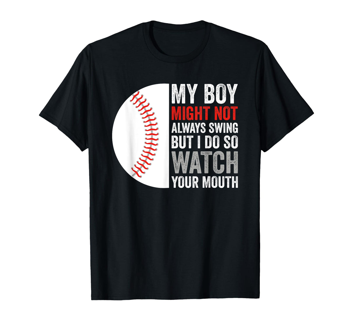 Funny Baseball Parent Swing Joke T-Shirt - Aesthetic Graphic Men Women