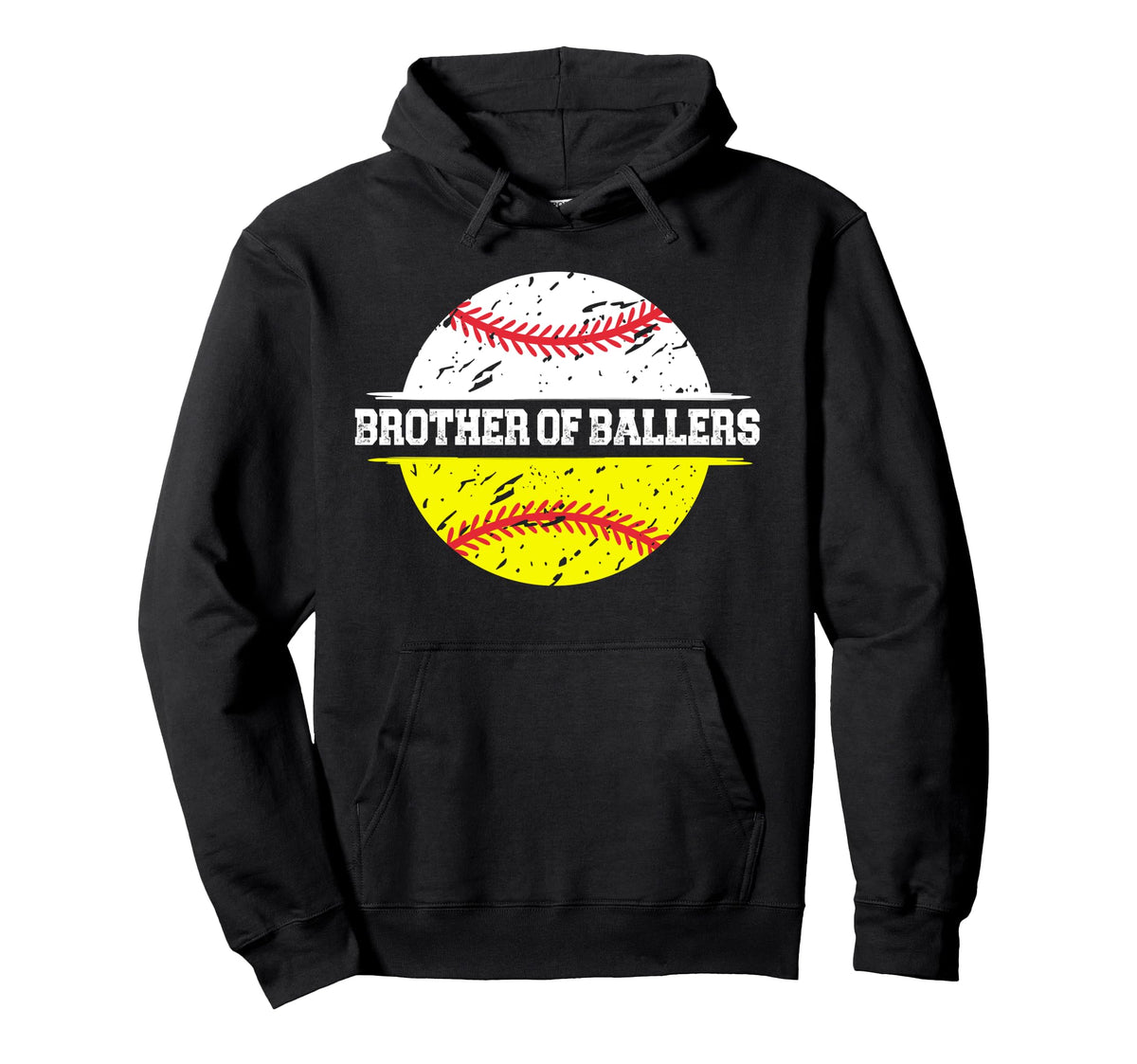 Brother Ballers Proud Softball Baseball Hoodie - Graphic Print Men Women