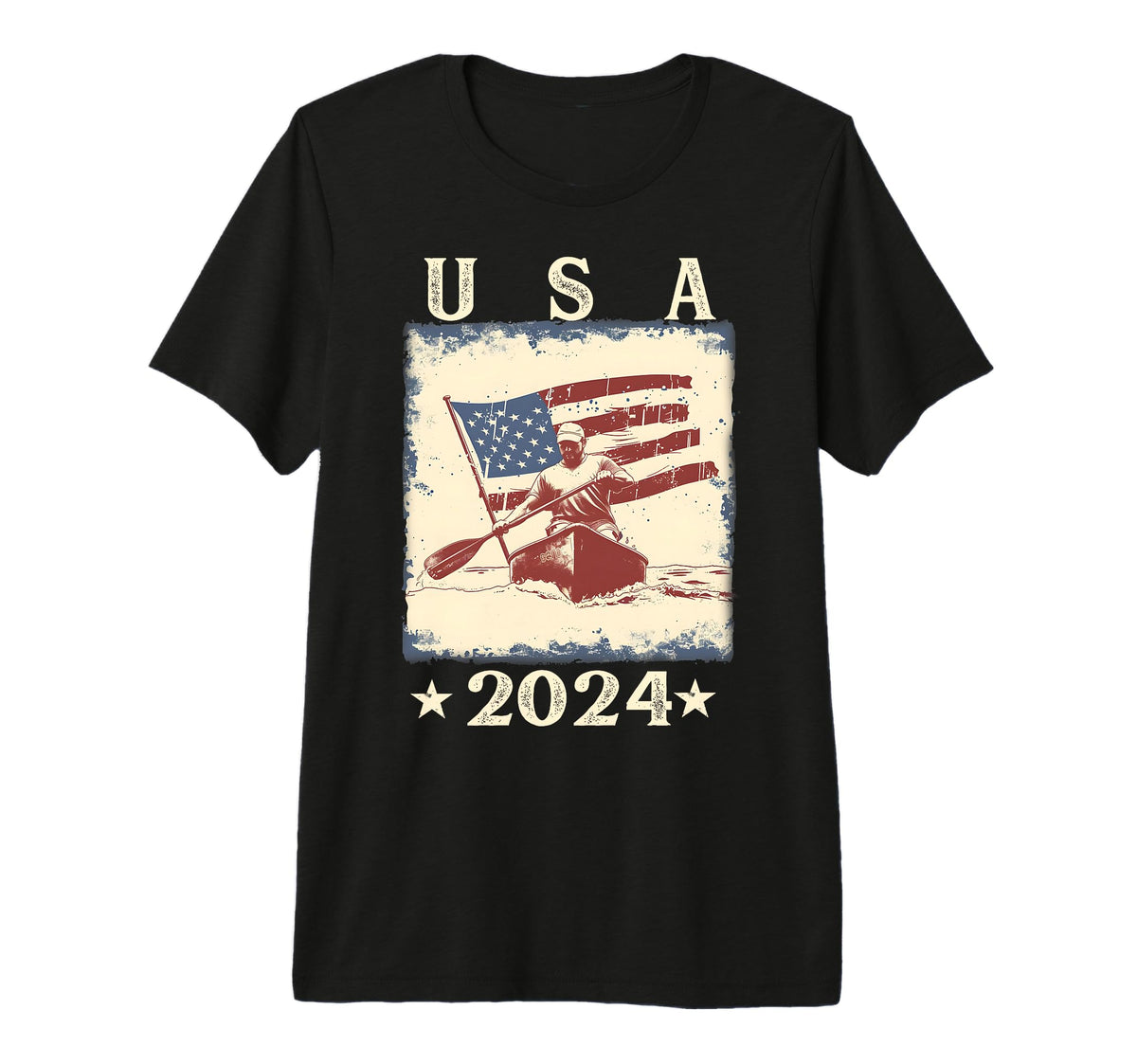 Usa Flag 2024 Fathers Day American T-Shirt - Minimalist Print Men Women