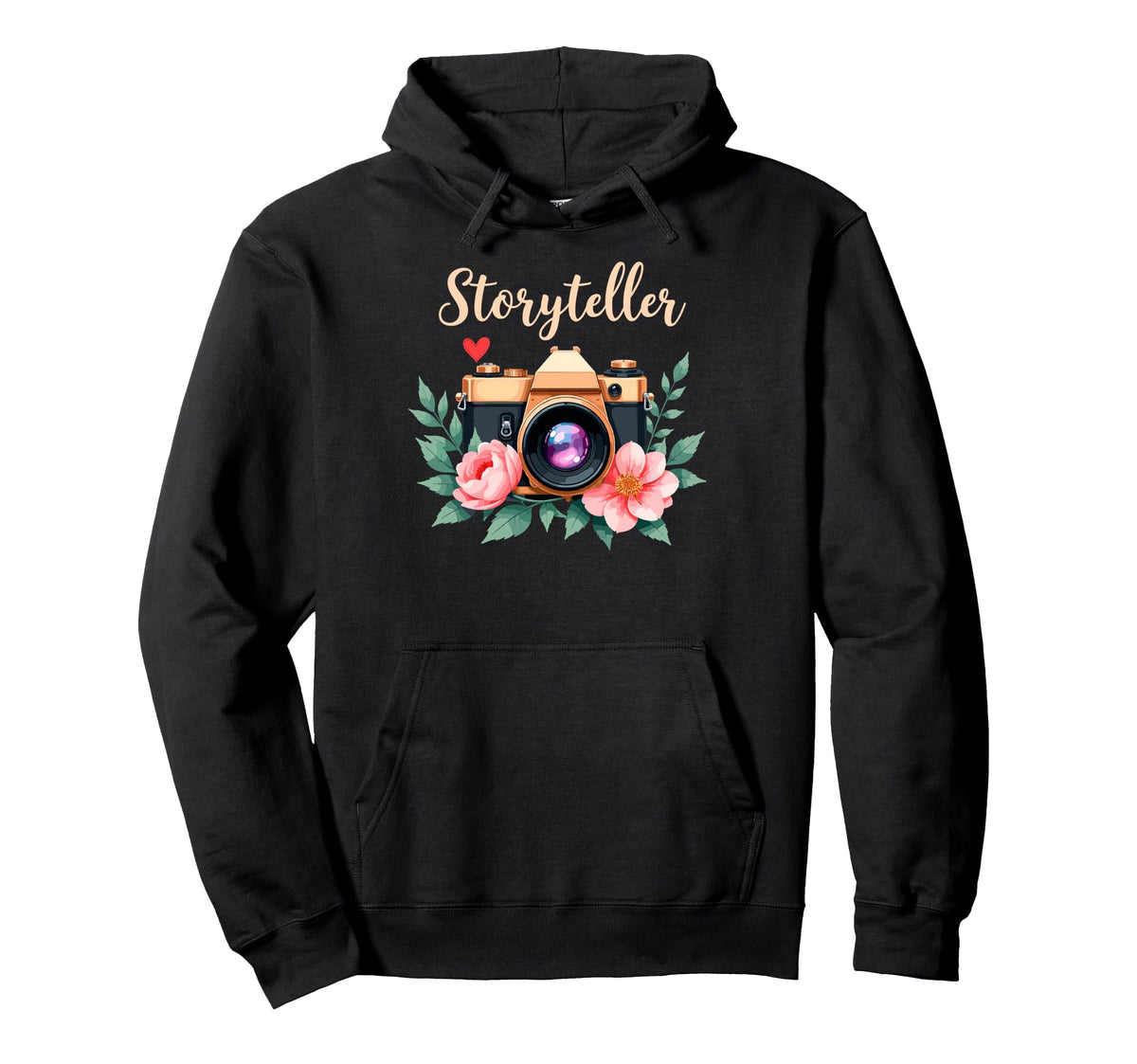 Photo Camera Flowers Storyteller Hoodie - Unique Graphic Men Women