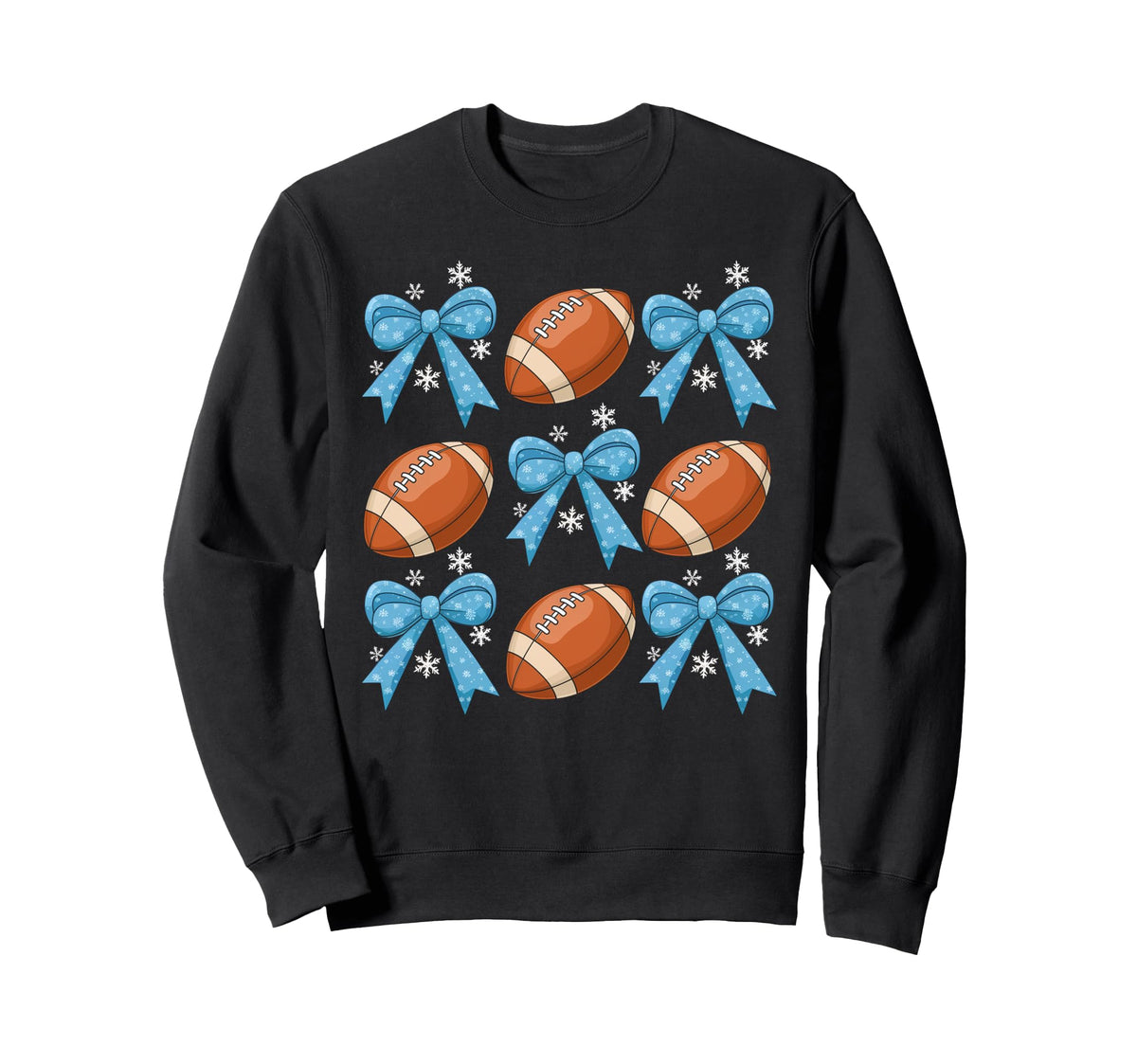 Bow Football Coquette Football Mom Sweatshirt - Minimalist Print Men Women