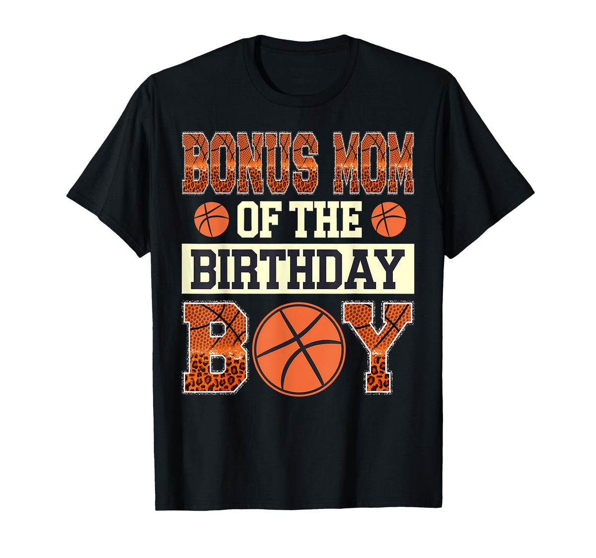 Bonus Mom Birthday Basketball Baller T-Shirt - Minimalist Print for Adults