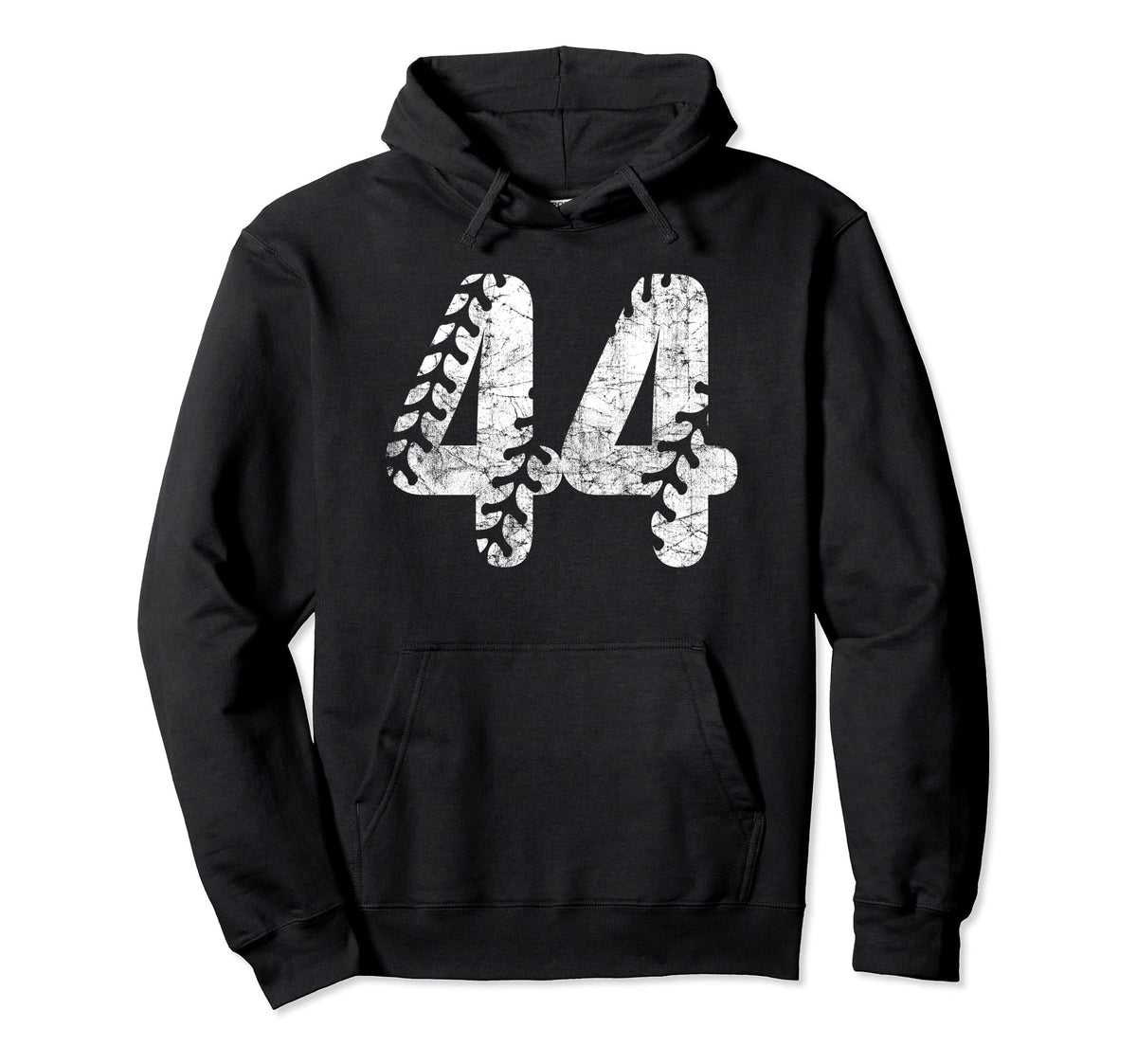 Baseball Softball Mom 44 Number 44 Hoodie - Streetwear Style for Adults