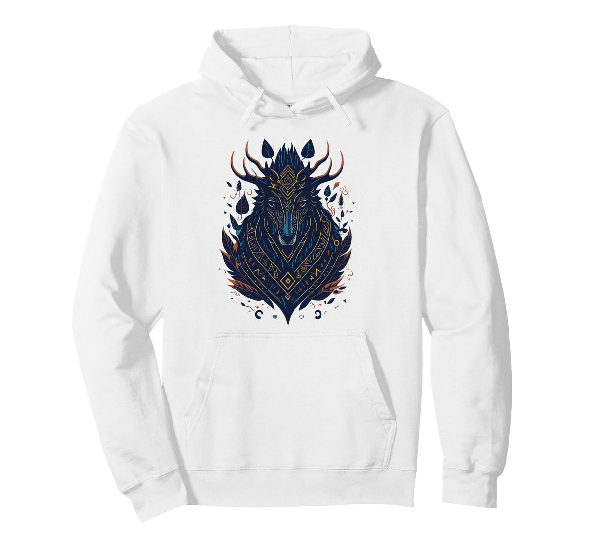 Elk Spirit Animal Guide Totem Shamanic Hoodie - Graphic Print for Adults