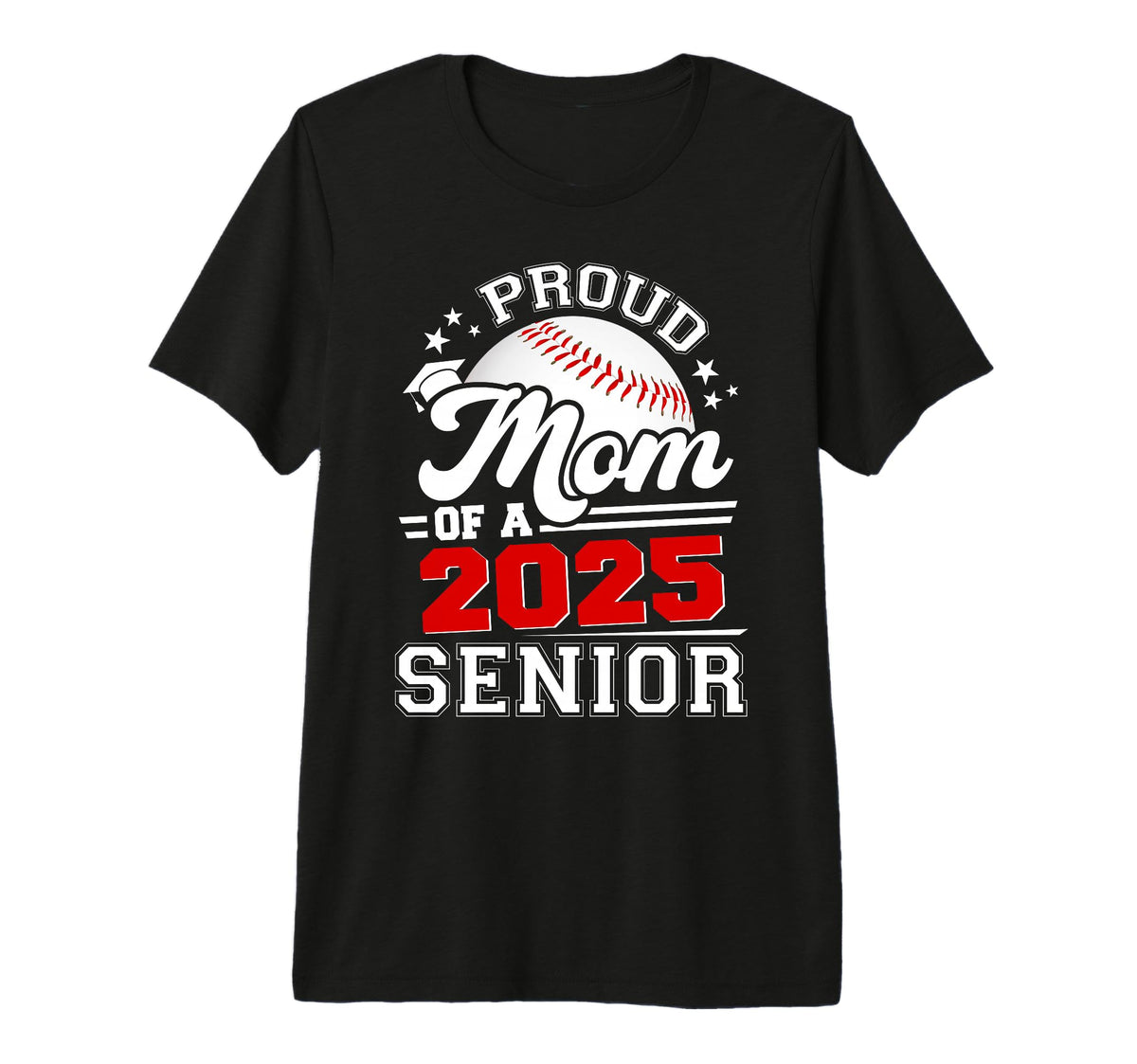 Proud Mom 2025 Senior Graduate Grad T-Shirt - Minimalist Print Men Women
