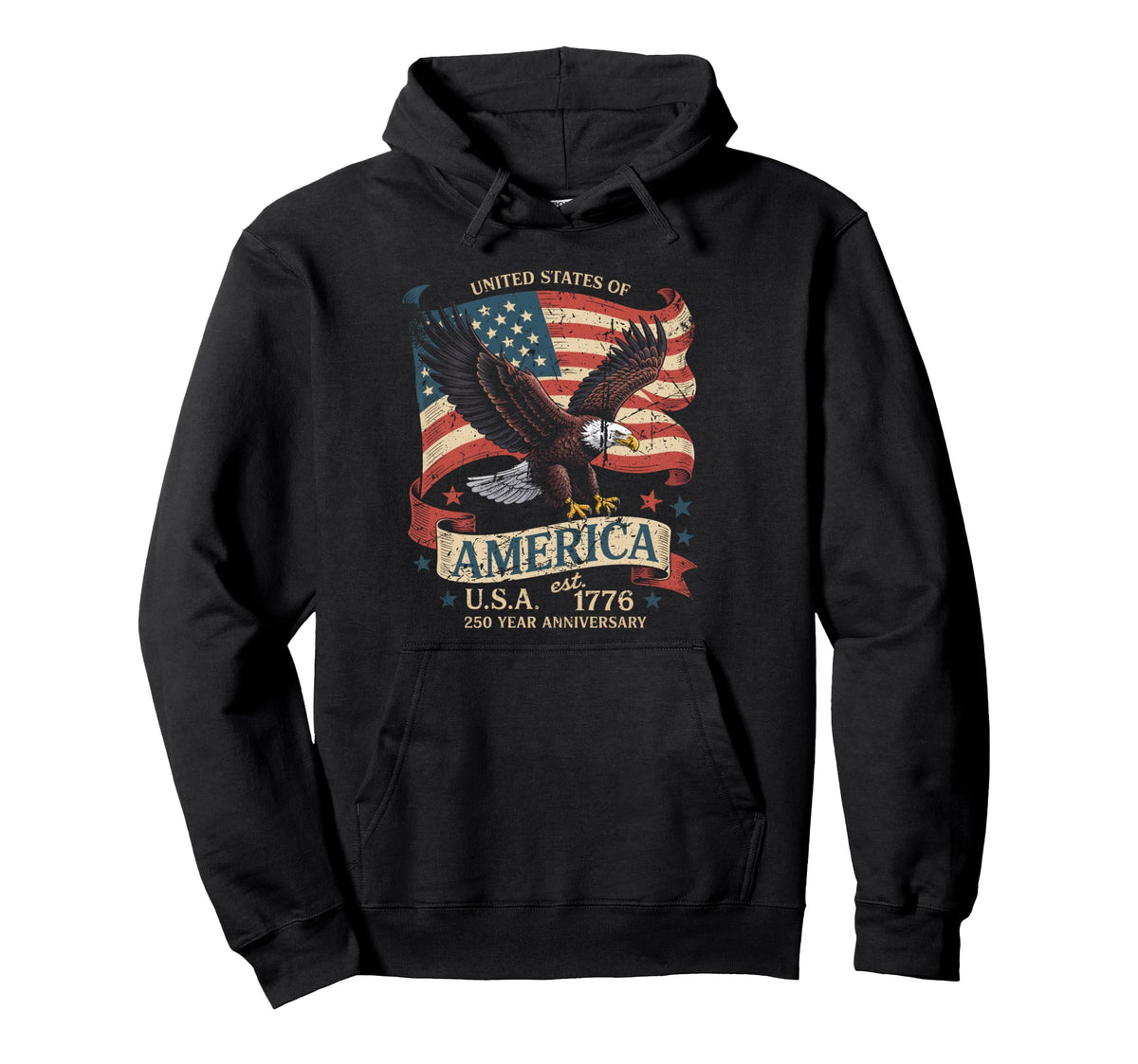 United States Anniversary American Flag Hoodie - Trendy Graphic Men Women