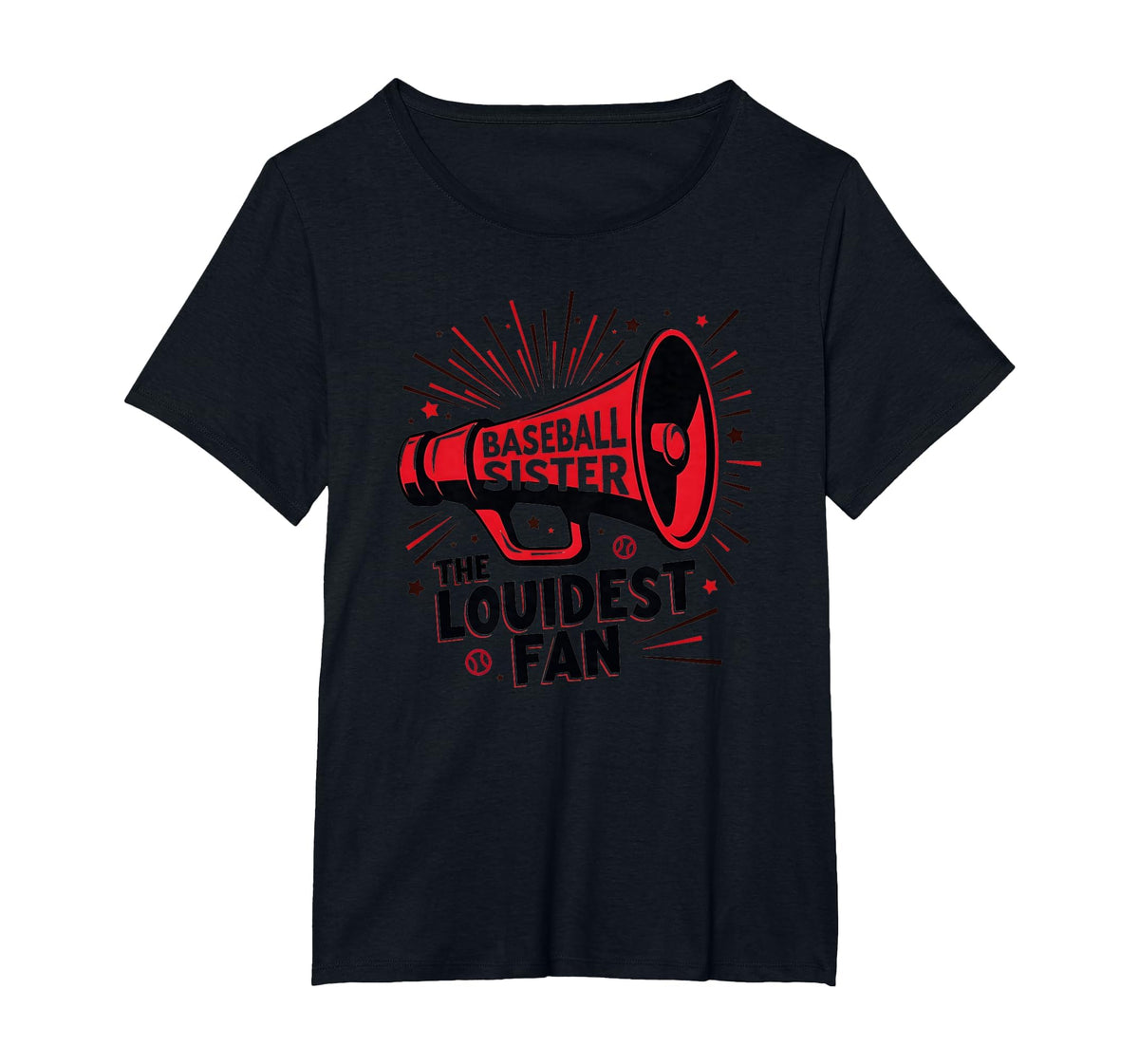 Baseball Sister Loudest Fan T-Shirt - Aesthetic Graphic for Adults