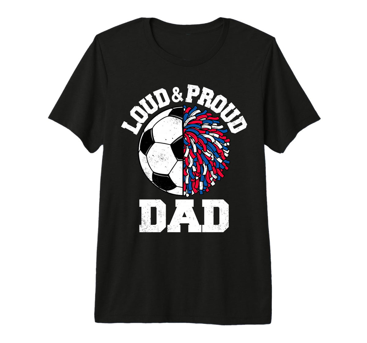 Mens Loud Proud Soccer T-Shirt - Casual Everyday Wear for Adults