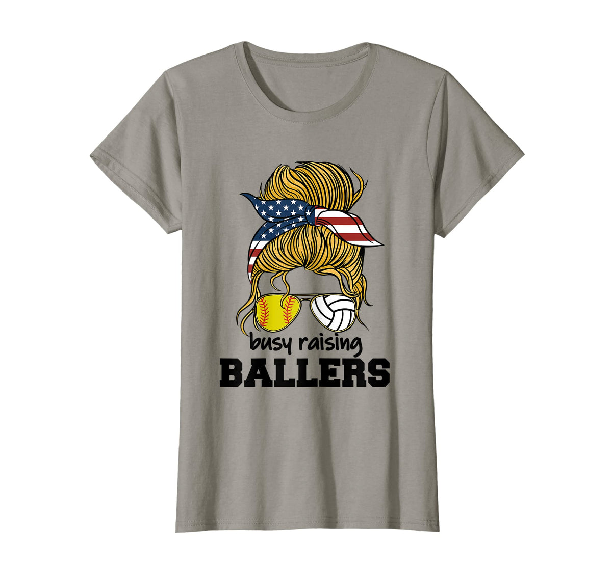 Womens Softball And Volleyball Mom T-Shirt - Casual Everyday Wear Unisex