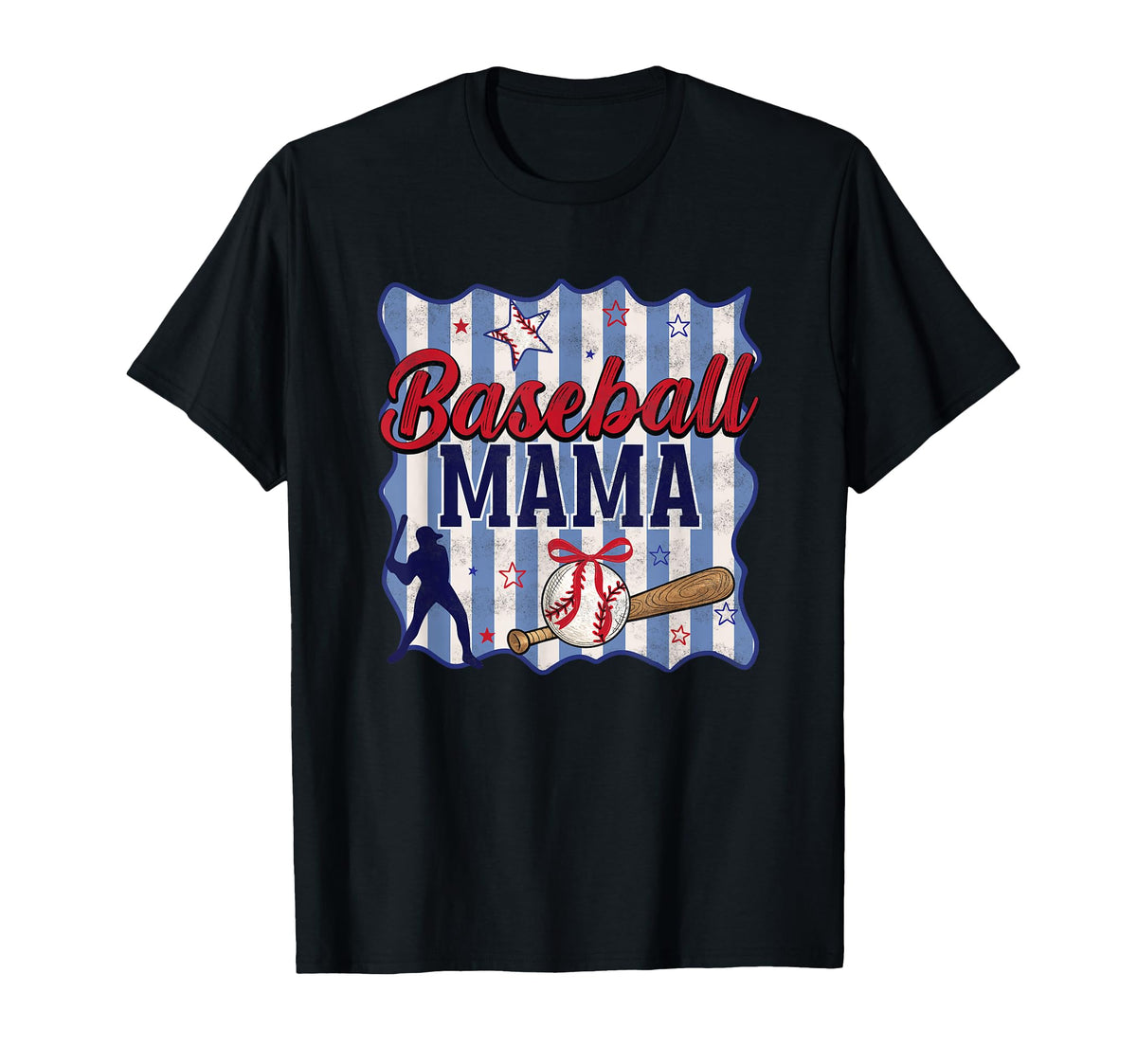 Preppy Stripe Sport Cheer T-Shirt - Casual Everyday Wear Men Women