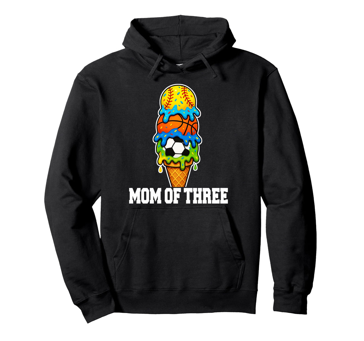 Softball Soccer Basketball Mom Ice Hoodie - Minimalist Print for Adults