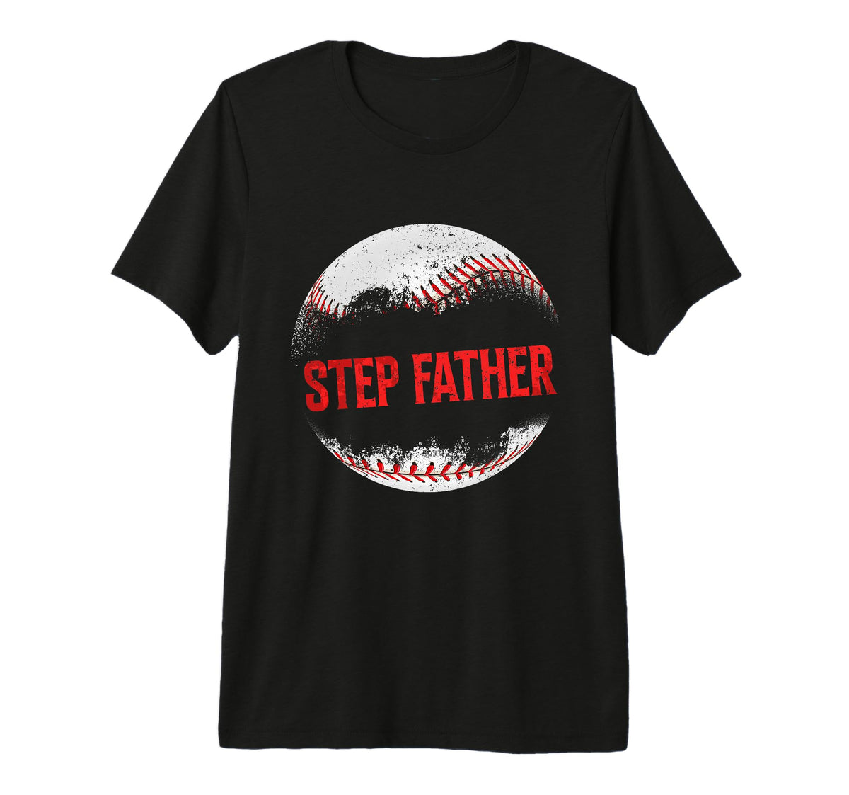Mens Baseball Step Father Happy T-Shirt - Streetwear Style Men Women