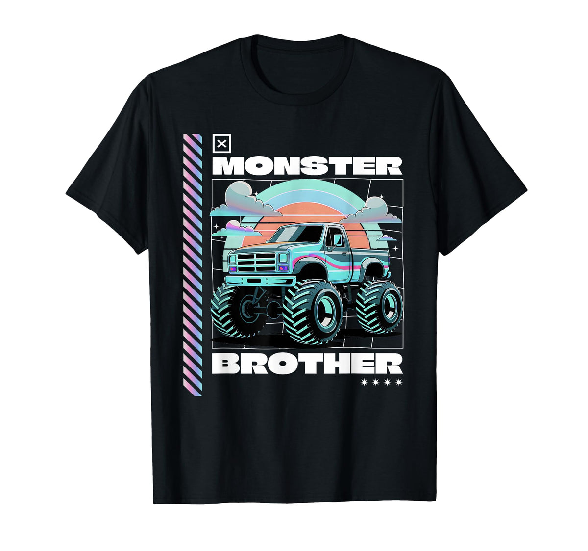 Monster Truck Brother Aesthetic Monster T-Shirt - Trendy Graphic Unisex
