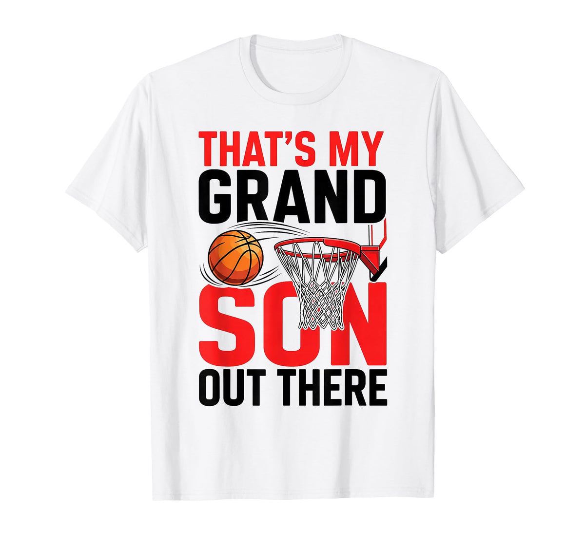 Proud Grandma Supporting Basketball T-Shirt - Streetwear Style for Adults