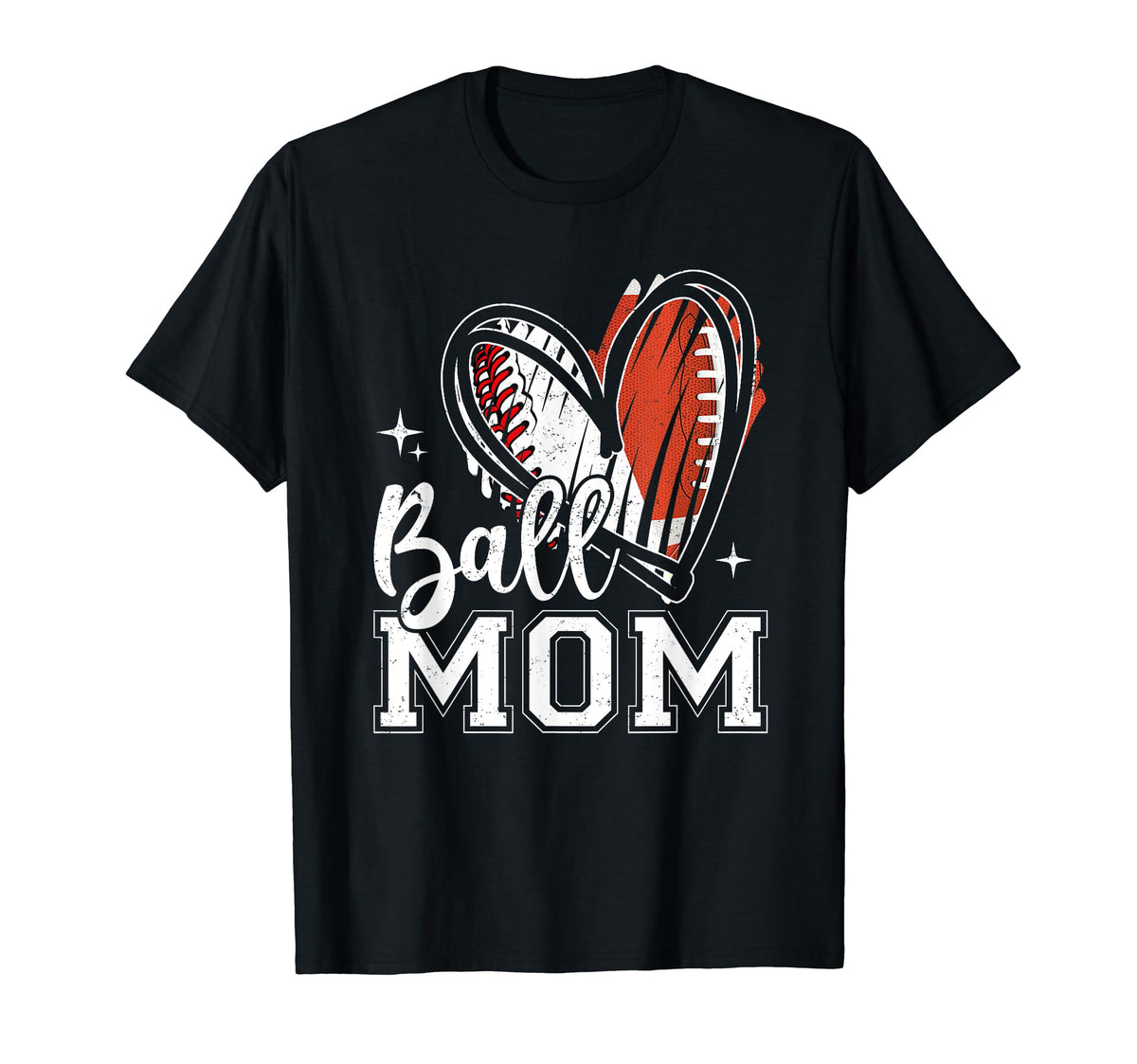 Ball Mom Baseball Football Mom T-Shirt - Custom Art Print Men Women