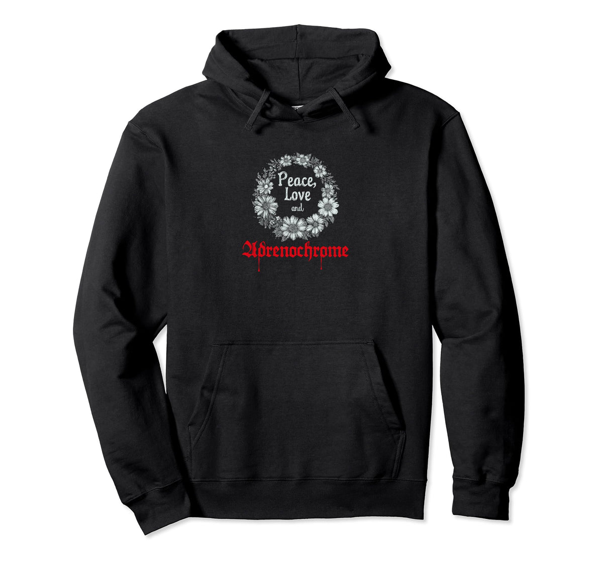 Occult Grunge Conspiracy Club Peace Love Hoodie - Minimalist Print Unisex