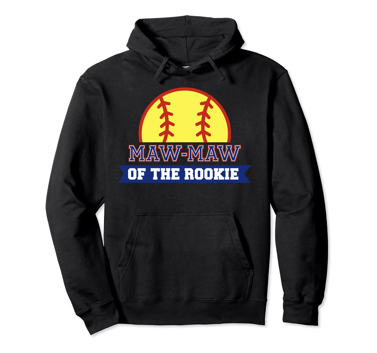 Maw Maw Rookie 1St Birthday Softball Hoodie - Custom Art Print for Adults