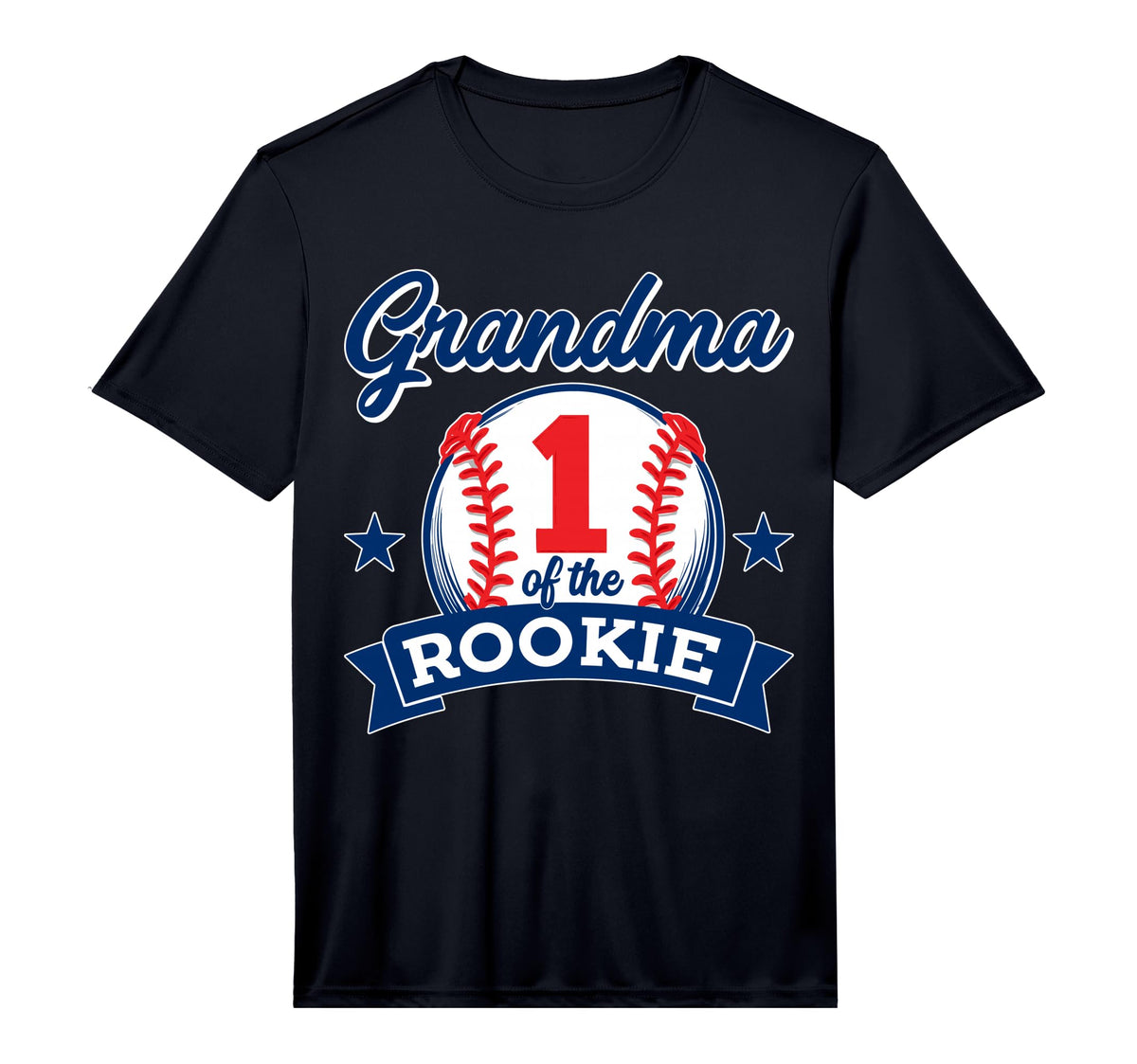 Mens Grandma Rookie 1St Birthday Baseball T-Shirt - Novelty Apparel Unisex