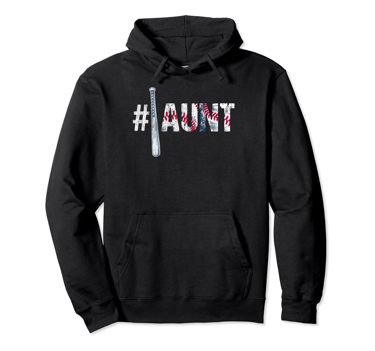 Number One Baseball Aunt Mothers Day Hoodie - Minimalist Print Men Women