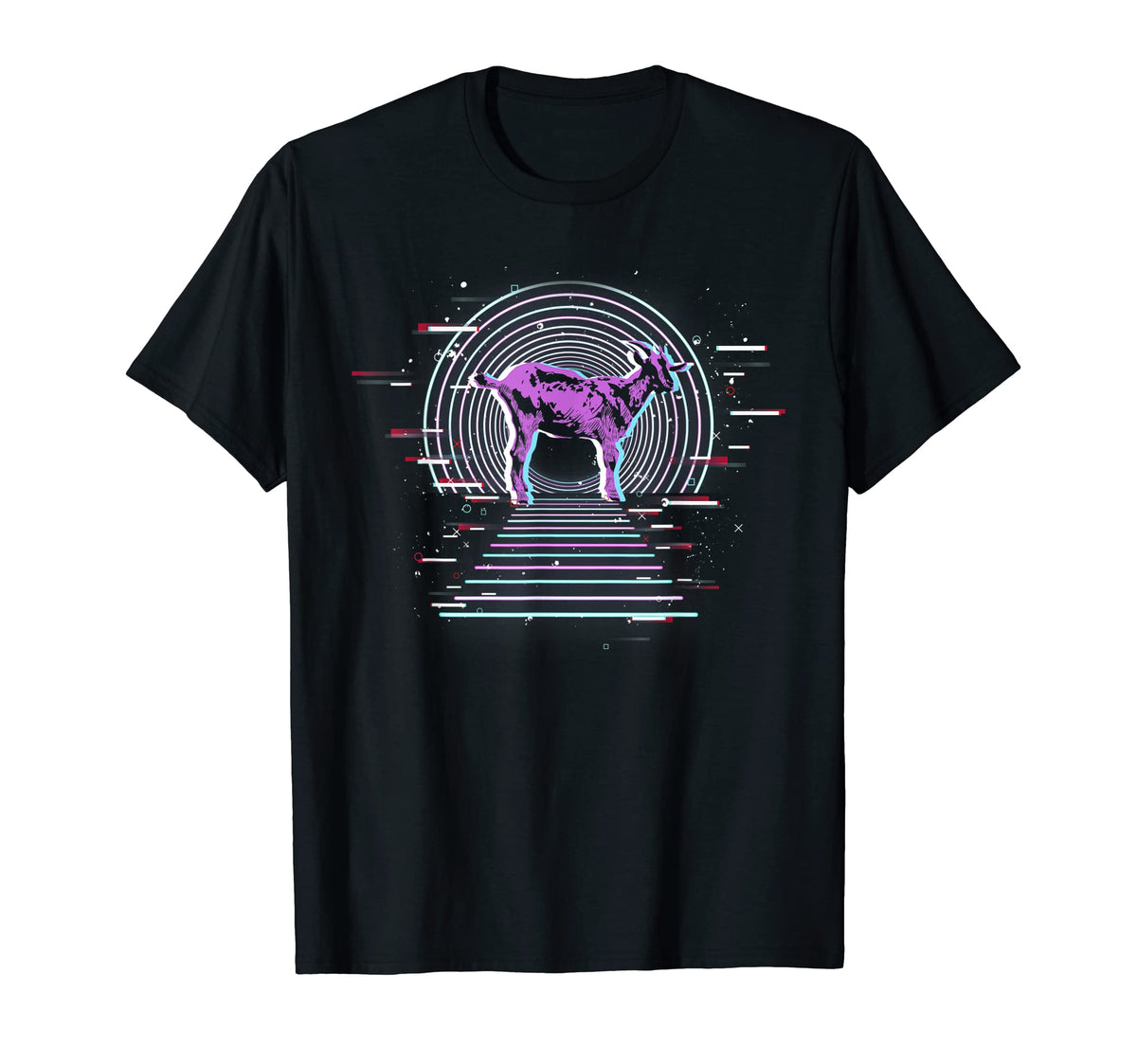 Farm Animal 80S Art Vaporwave T-Shirt - Casual Everyday Wear Unisex