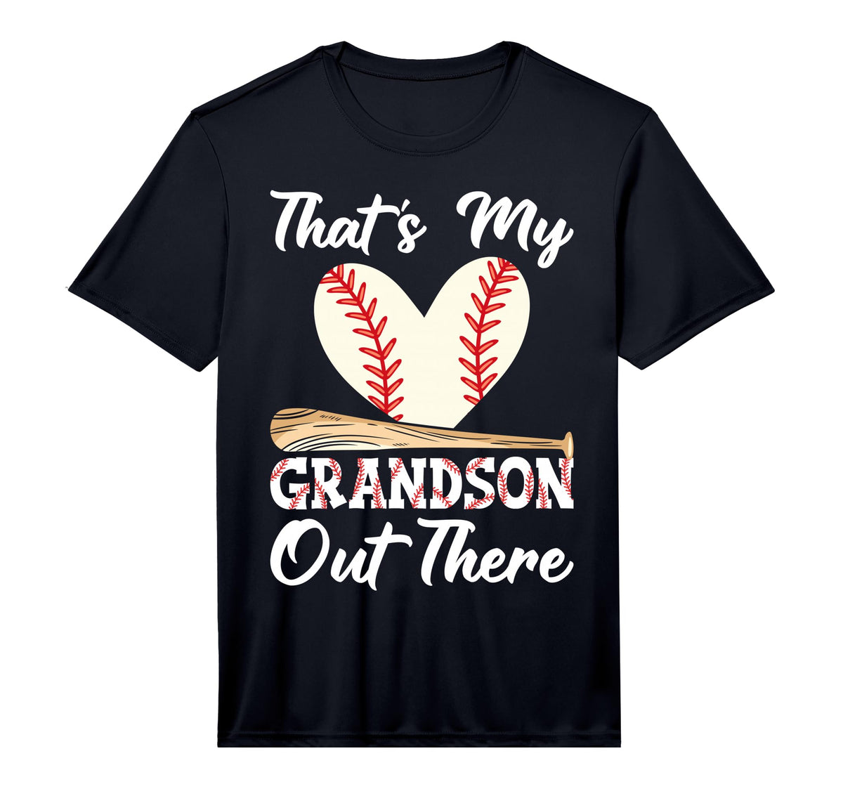 Mens Thats My Grandson Out There Baseball T-Shirt - Novelty Apparel Unisex