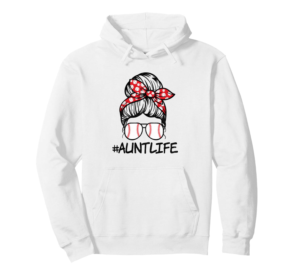 Funny Mothers Day Baseball Aunt Life Hoodie - Aesthetic Graphic Men Women