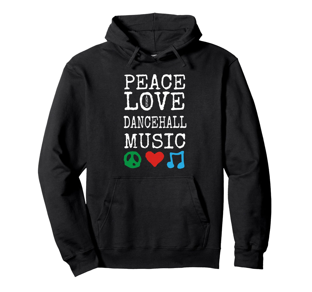 Peace Love And Dancehall Music Gear Hoodie - Aesthetic Graphic Men Women