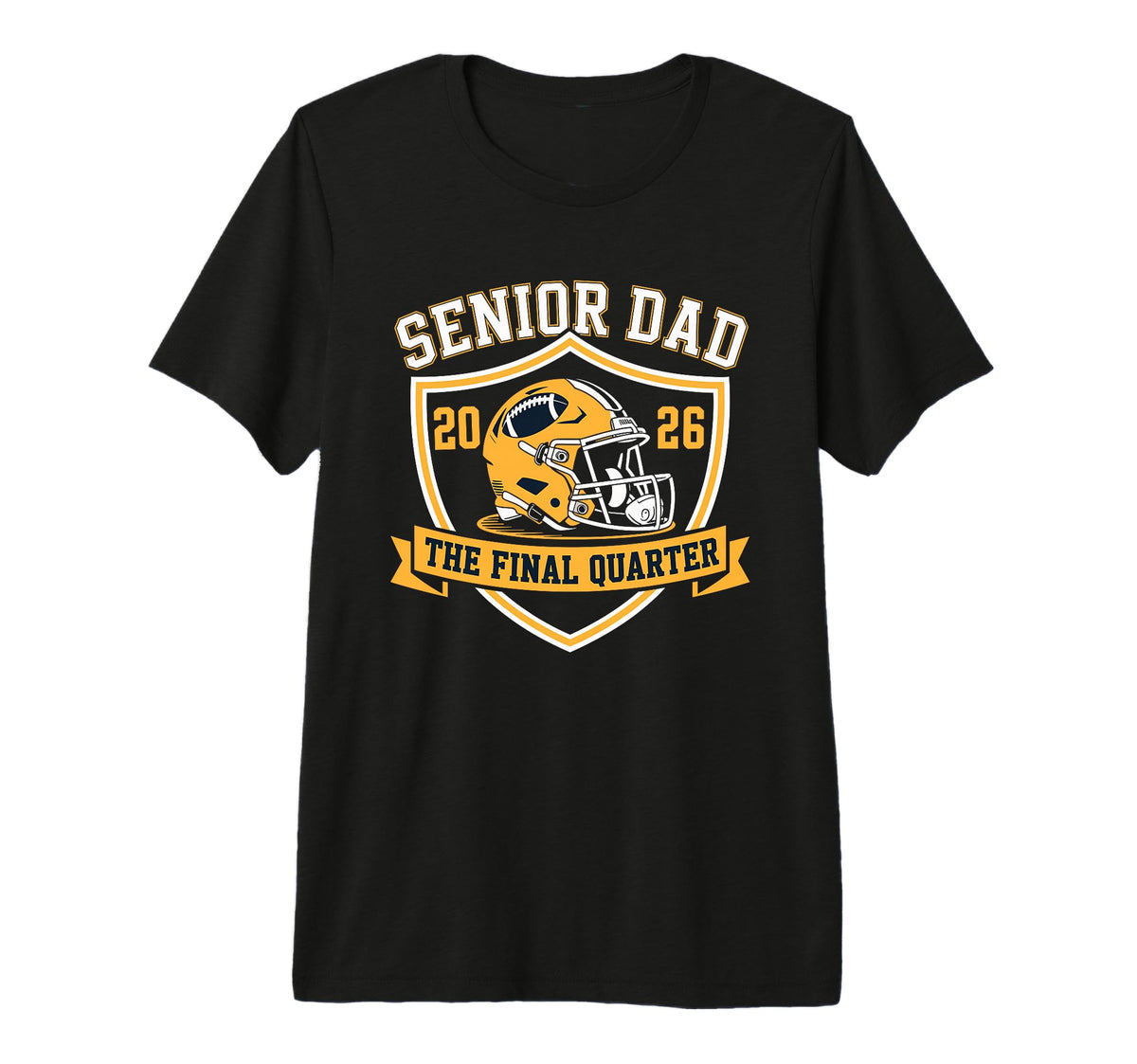Mens Senior Football Dad Father Final T-Shirt - Custom Art Print Men Women