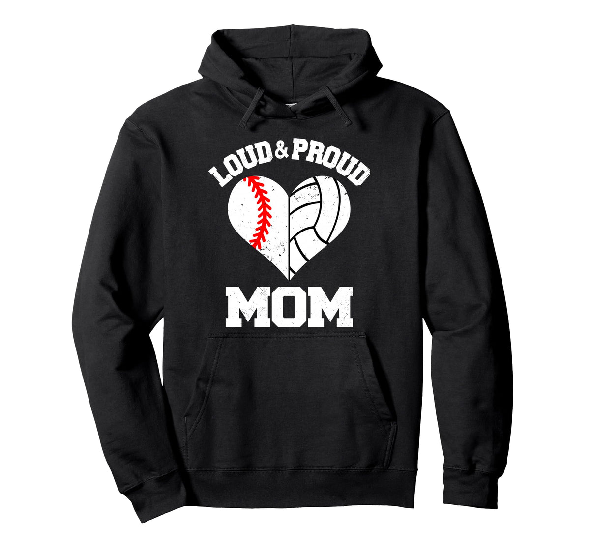 Loud Proud Mom Baseball Volleyball Hoodie - Minimalist Print Men Women