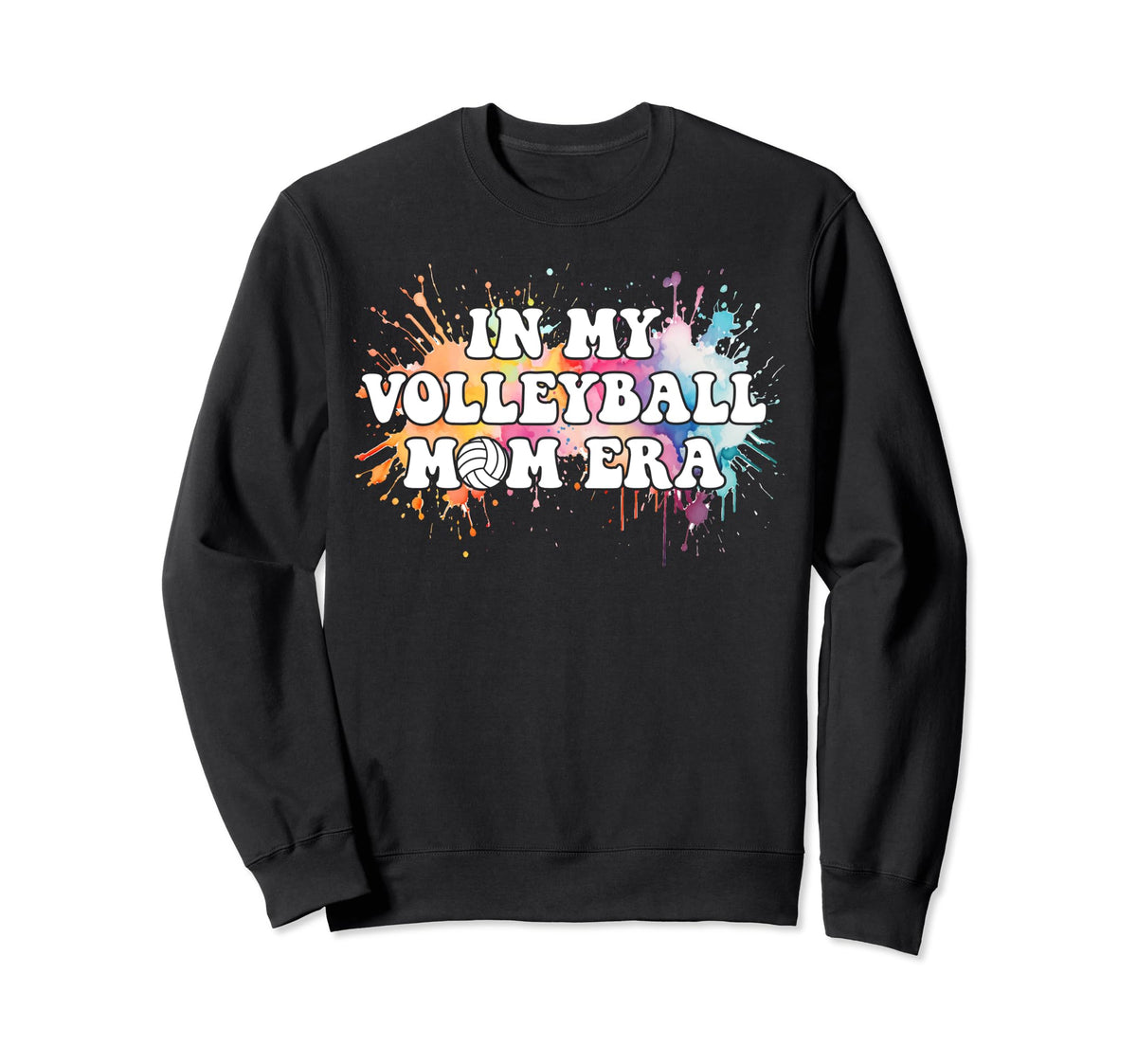 Watercolor My Volleyball Mom Era Mama Sweatshirt - Streetwear Style Unisex