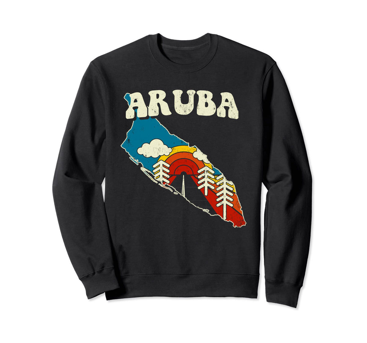 Aruba Arubian Country Rainbow 70S Sweatshirt - Streetwear Style Men Women