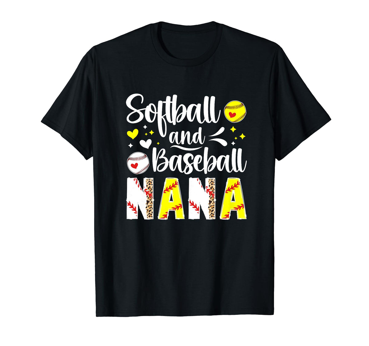 Softball Baseball Nana Grandma Baseball T-Shirt - Streetwear Style Unisex