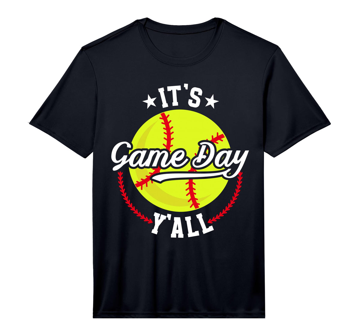 Its Game Day Yall Softball Game T-Shirt - Casual Everyday Wear for Adults