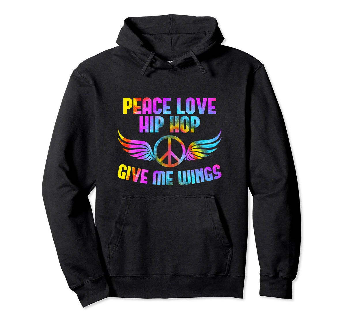Peace Sign Hip Hop Rapper Peace Love Hoodie - Custom Art Print Men Women