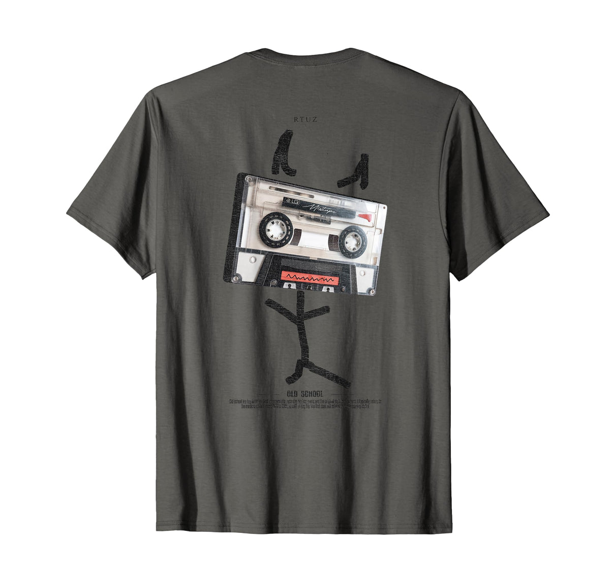 Back Streetwear Old School Music Tape T-Shirt - Trendy Graphic Unisex