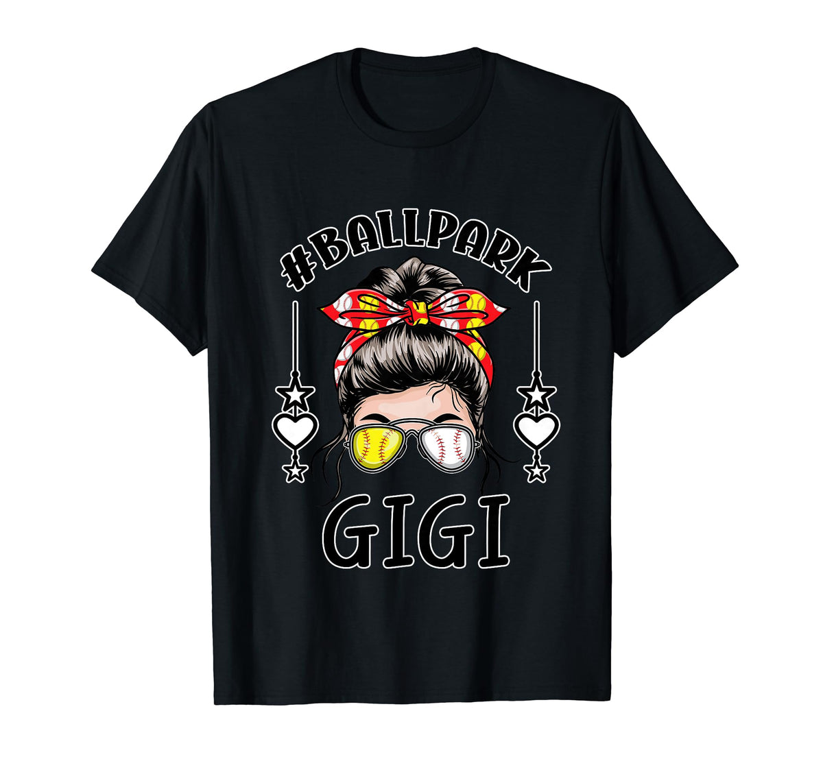 Baseball Grandma Ballpark Gigi T-Shirt - Casual Everyday Wear for Adults