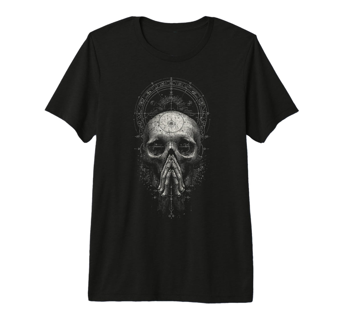 Gothic Punk Dark Y2K Streetwear Tri T-Shirt - Fun Novelty Design Men Women