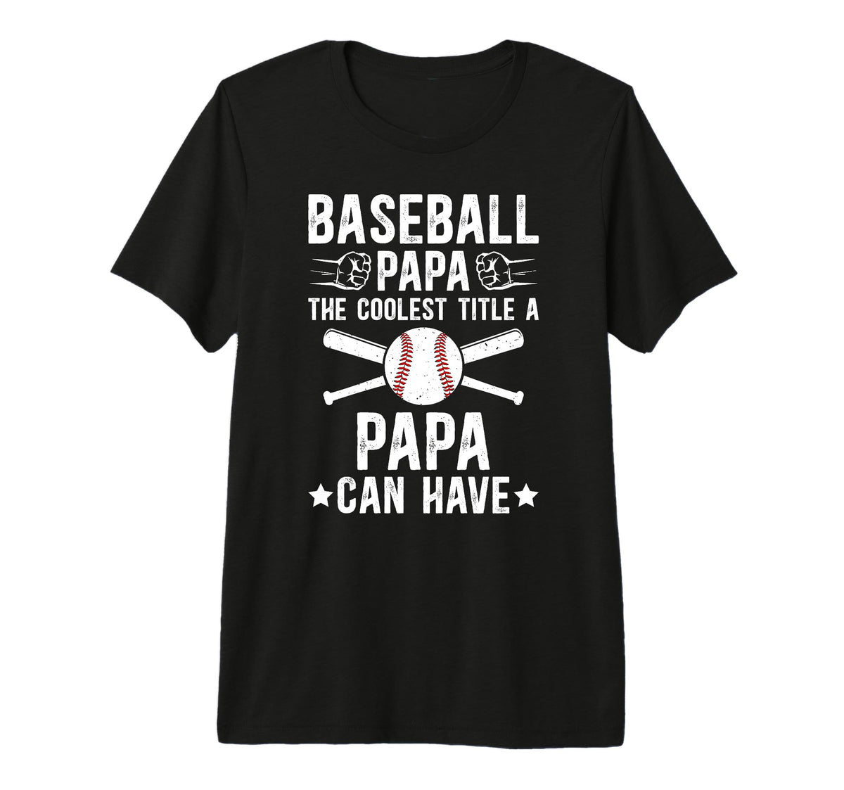 Mens Baseball Papa Coolest Title Papa T-Shirt - Novelty Apparel Men Women