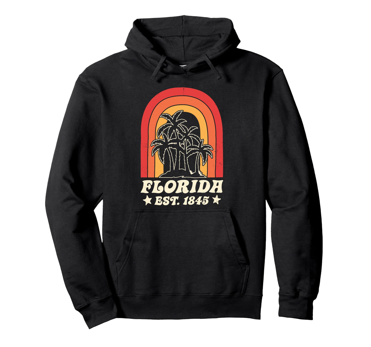 Florida Est 1845 Fl State Rainbow Hoodie - Fun Novelty Design Men Women
